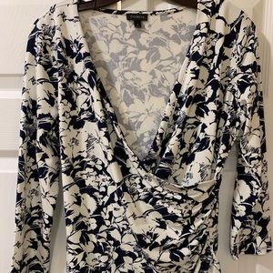 Wrap shirt with ruching detail